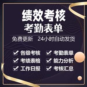 企业各岗位绩效考核申诉与考评制度奖惩登记员工评定表及考勤公式