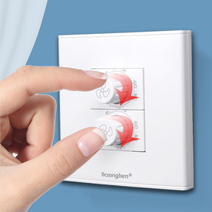 教室86型2位二开双联吊扇电风扇无级调速器220v可调变速开关旋钮