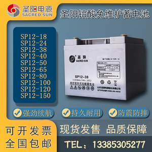 圣阳蓄电池SP12-38 12V38A65A100A150A120A200A18A24A铅酸免维护