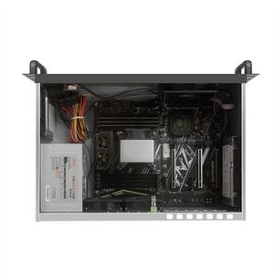 高档厚尚4U300工控机箱19英寸机架台式电脑服务器3风扇位黑色承接