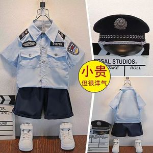 儿童警察服演出服警服小交警警官服装男童警装军装套装儿童表演服