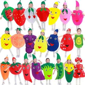 巴拉巴拉新款丰收节女童环保服装儿童时装秀水果蔬菜表演服幼儿园