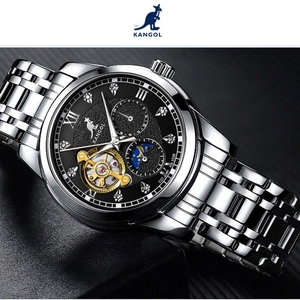 主播推荐英国品牌kangol坎戈尔袋鼠机械表男士流行腕表k106