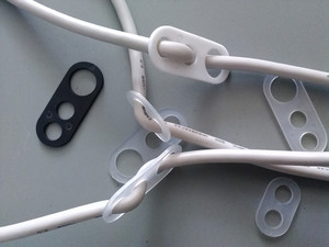 推荐白色两孔八字扣锁线扣固定扣吊灯电源紧固件灯具电线绑带卡扣