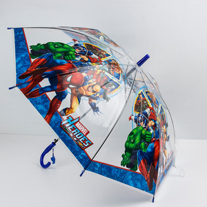 漫威超级英雄蜘蛛侠雨伞绿巨人透明伞卡通可爱儿童幼儿园超轻雨伞