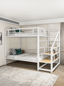 儿童高低双层床家用大人铁床上下床省空间铁架床环保高低上下铺床