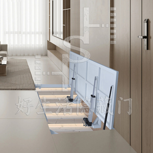 地下室隐形门隐藏门楼梯口门盖板门地窖储藏室门电动暗门密室酒窖