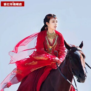 东宫小枫同款红色古装汉服惊鸿初见公主演出服骑马沙漠旅拍舞蹈服