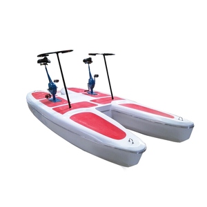 水上自行车游船四人脚踏船公园游船测试推荐脚踏船游船款式新颖船