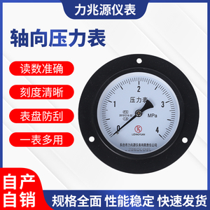 压力表仪器仪表精准轴向带边压力表面板安装Y100ZT气压油压水压表
