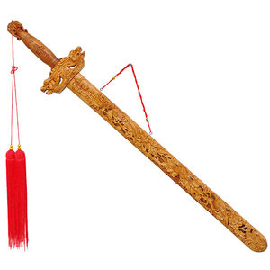 普生缘龙腾盛世桃木剑挂件1米道士剑1米精雕(麒麟如意)