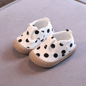 巴拉巴柆新款宝宝鞋子学步鞋软底防滑0-2岁男女童休闲帆布鞋透气