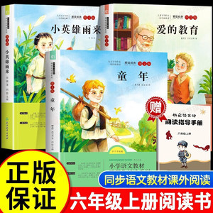 全套3册 童年爱的教育小英雄雨来书六年级上册快乐读书吧全完整版