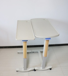 升降移动餐桌带轮护理桌笔记本电脑床边桌医用伸缩餐桌