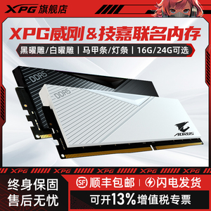 XPG威刚D500G技嘉联名套条DDR5内存条16/24/32G灯条RGB台式电脑用