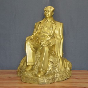 龙年毛像摆件主席纯铜像伟人坐像沙发座塑像客厅办公摆像