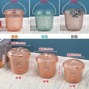 迷你小桶小号塑料圆桶有盖装水桶储水桶手提加厚家用提水便携收纳