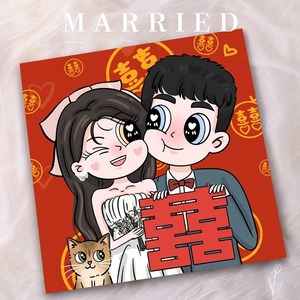 定制结婚礼物送新人闺蜜新娘新婚订婚手工diy高档实用手绘油画