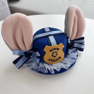 兔子警官头饰朱迪疯狂动物城头饰儿童耳朵帽子发夹可爱甜美兔发箍