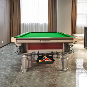 Hiboy台球桌标准型中式黑8家用室内商用成人乒乓2合1桌球台球案子