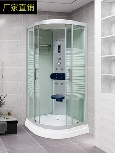 整体淋浴房浴室家用扇形玻璃简易隔断洗澡一体式封闭式洗浴沐浴房
