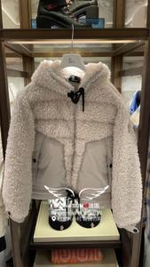 Moncler/蒙口 秋冬女装滑雪系列抓绒拼接羽绒开衫夹克外套