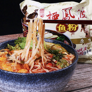 郴州栖凤渡鱼粉懒人方便速食正宗湖南特产米粉早餐渔粉非油炸袋装