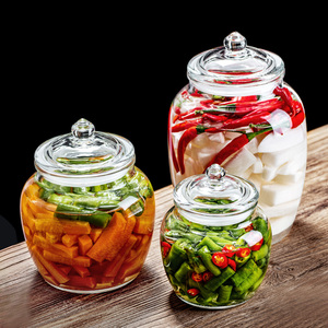 玻璃瓶密封罐食品级腊八蒜泡菜坛子家用淹咸菜罐腌菜罐辣椒酱罐子