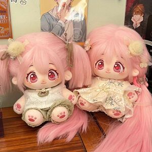 魔法少女棉花娃娃小圆属性madoka20cm可爱裸娃可换装毛绒玩偶公仔