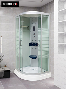 一体式淋浴房浴室家用扇形玻璃简易隔断洗澡封闭式洗浴沐浴房