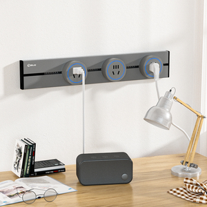 罗格朗奔际家用明装轨道插座可移动式电力厨房客厅卧室插排无线排