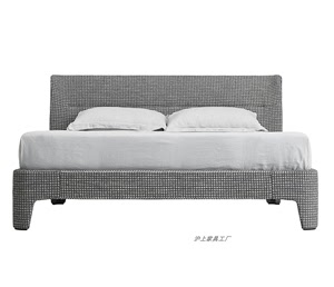 班家具兰尼朵床美式现代设计师轻奢意式高档实木双人软床简约婚床