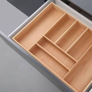 定制实木厨房抽屉收纳分隔餐具橱柜内置分格刀叉勺子盒木质收纳盒