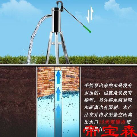 300人付款淘宝不锈钢摇水泵家用手摇式水井压水器人工抽水器手动上水