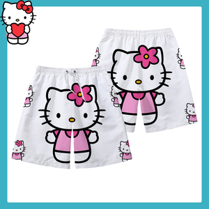 hellokitty短裤哈喽kitty短裤学生情侣运动蓝球裤5分短裤男女夏季