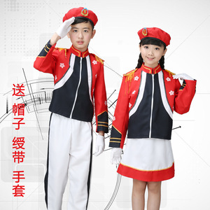 2024新款鼓号队服装中小学生仪仗队服少儿管乐队服男女童打击乐队