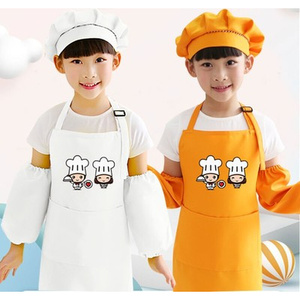 厨师工作服围裙儿童幼儿园小朋友女孩厨房烘焙厨师服套装厨师帽