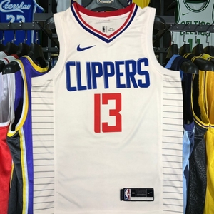 美版正品快船队乔治13号 伦纳德2号球衣75周年au球员版篮球服套装