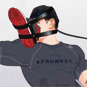 sm闻体育生白袜篮球鞋脚臭味固定头套gay男用sm调教工具恋足癖用