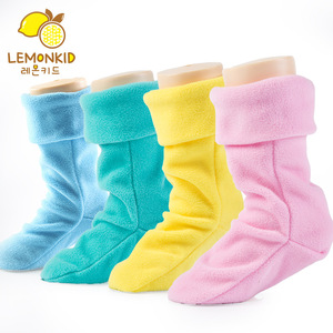 柠檬宝宝儿童雨鞋加厚加绒内胆可拆卸宝宝水鞋套保暖透气雨靴内里