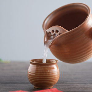 围炉煮茶家用茗杯陶瓷茶杯罐罐茶杯小容量无耳茶杯条纹功夫茶杯