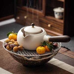 秦艺围炉煮茶一套烤茶烤红薯中式室内家用烧水壶电陶炉煮茶器套装