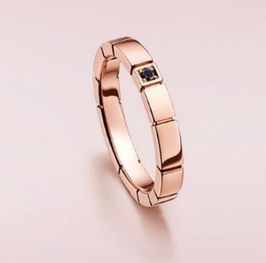 代购 tasaki珠宝塔思琦18k樱花/铂/黄金piano黑钻石 对戒戒指婚戒