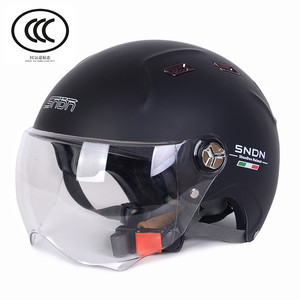 3C认证头盔 闪盾单镜片头盔电瓶车半盔四季电动车骑行成人盔