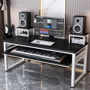 升降编曲工作台电子钢琴桌midi键盘音乐制作录音室升降抽拉电脑桌