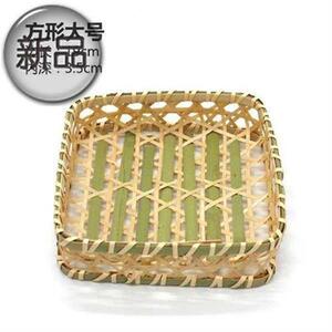 高粱杆花盆草编制品手编馒2头筐竹编馍水果柳条可爱竹子收纳筐餐