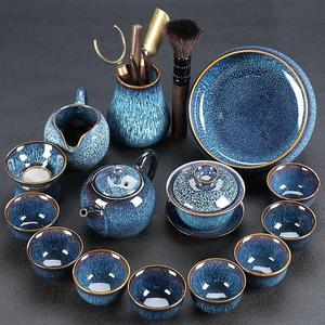 日本进口功夫茶具套装家用会客办公室轻奢高档陶瓷盖碗泡茶壶中式
