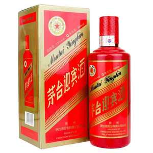 贵州茅 台迎宾（中国红）53度500ml*1单瓶整箱酱香型白酒