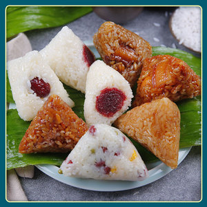 仿真粽子模型树脂食物道具摆件端午节蛋黄角粽装饰假食品肉粽红枣