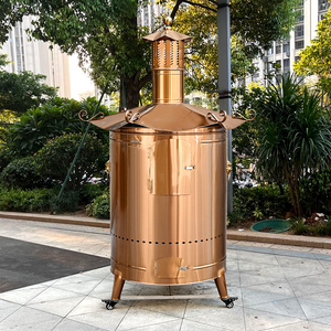 烧金桶户外焚烧炉佛堂烧纸桶小区物业寺庙加厚金属大型焚化炉家用